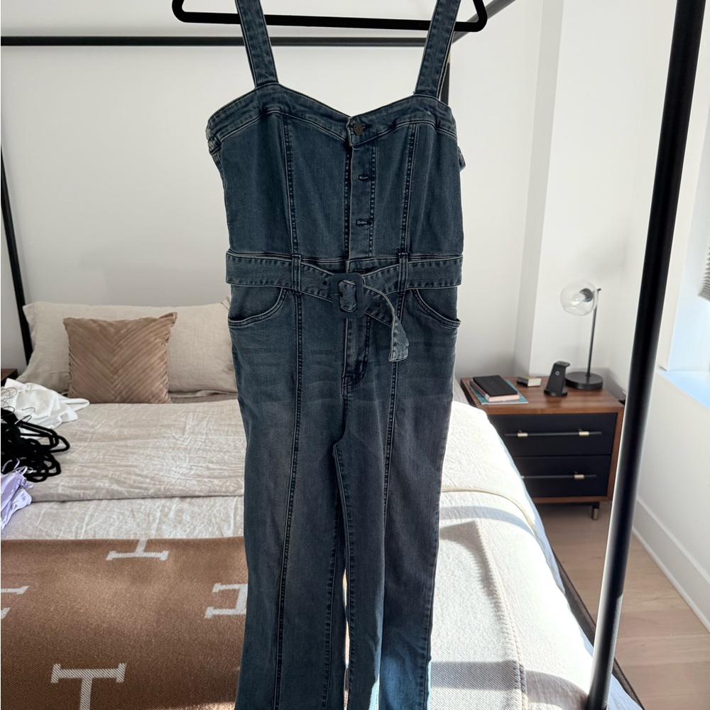 Show Me Your MuMu Blue Denim Overalls with Adjustable Straps